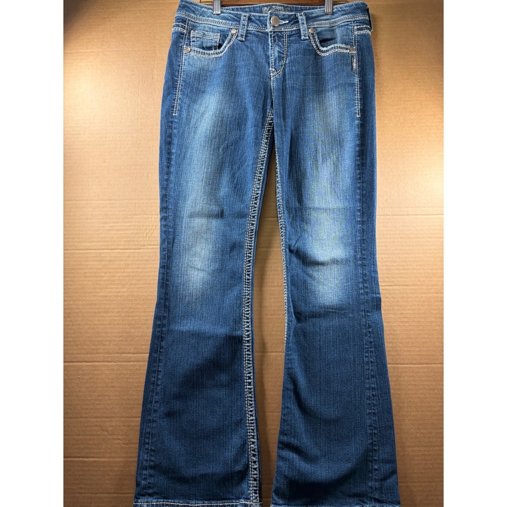 Silver Jeans Co Lola Bootcut Jeans Womens 31 Blue Denim Mid Rise Stretch W31 L32